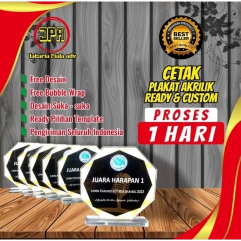 Plakat, plakat murah, plakat akrilik, plakat custom, plakat kkn, plakat wisuda, plakat penghagaan