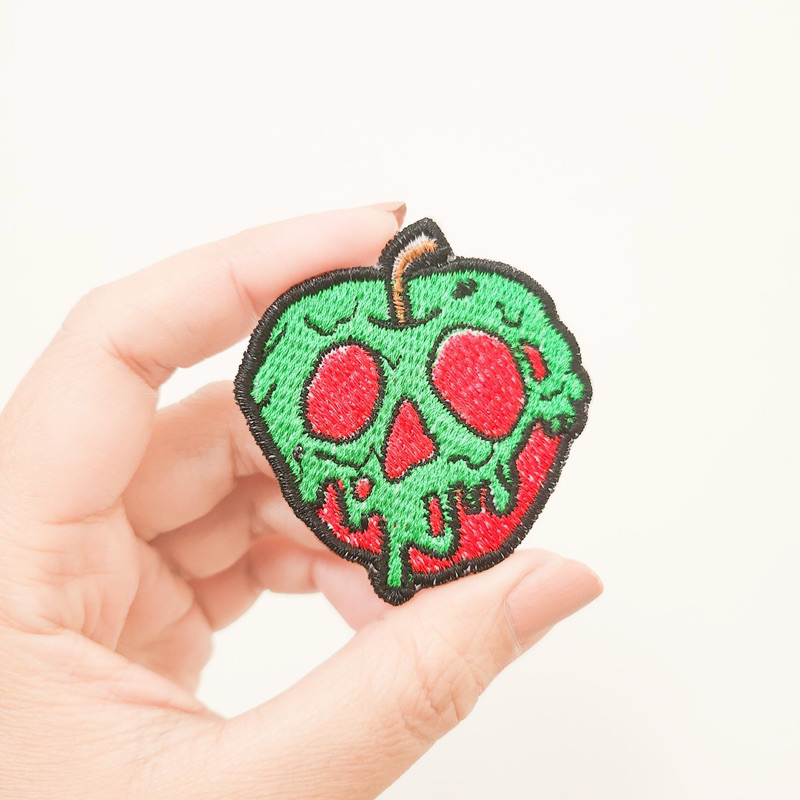 PATCH BORDIR FRUIT HALLOWEEN / BADGE BORDIR POI.SON APPLE / MONSTER FRUIT IRON PATCH