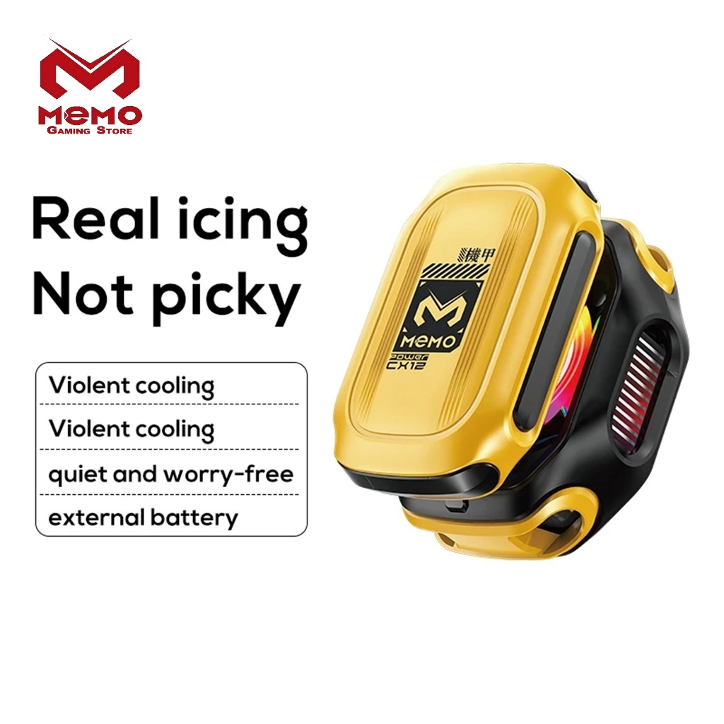 MEMO CX12 MAGNETIC BATTERY FAN COOLER 2000MAH PORTABLE RECHARGEABLE PHONE COOLER KIPAS PENDINGIN HP
