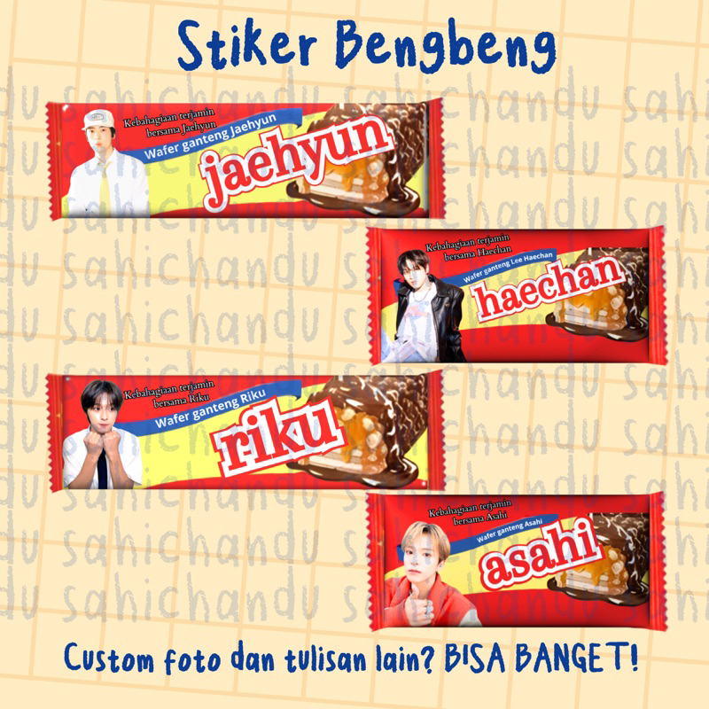 

[Pre-Order] Stiker bengbeng untuk kado/freebies konser Kpop NCT/WayV/Treasure/BTS/EXO dll by