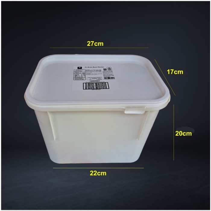 Box Ember Es Cream Es Krim Bekas Ember Putih Ukuran 26x20x22cm Kotak Ice Cream 8 Liter 8Ltr 8L Denga