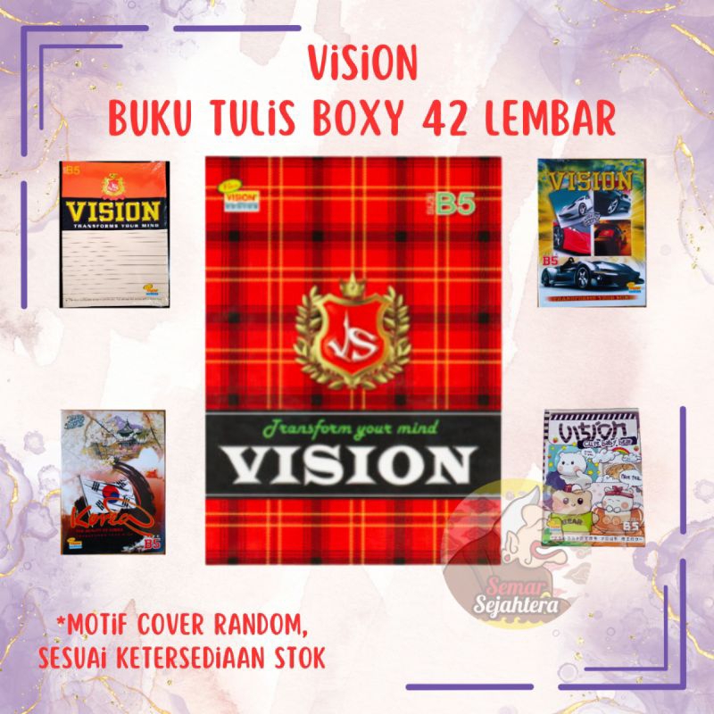 

( 1pack /6 pcs) buku tulis boxy vision isi 42 lembar