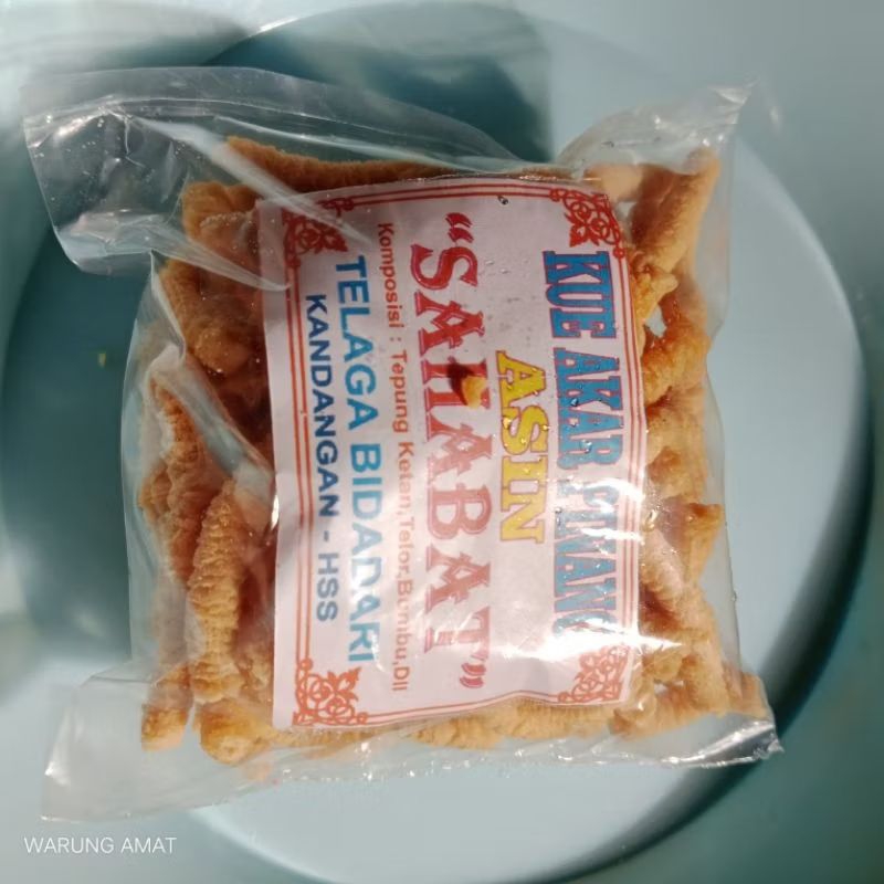 

Cemilan Akar Pinang Asin dan manis