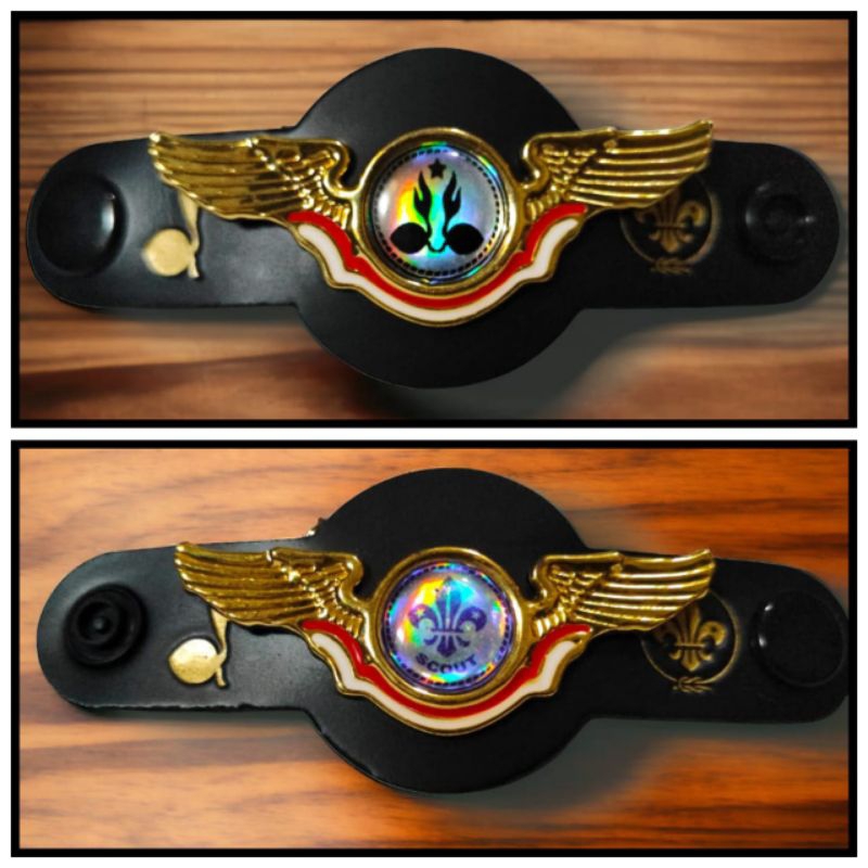 Ring kacu pramuka type wing hologram terbaru kombinasi kalep umum, penggalang, penegak, pandega, pem