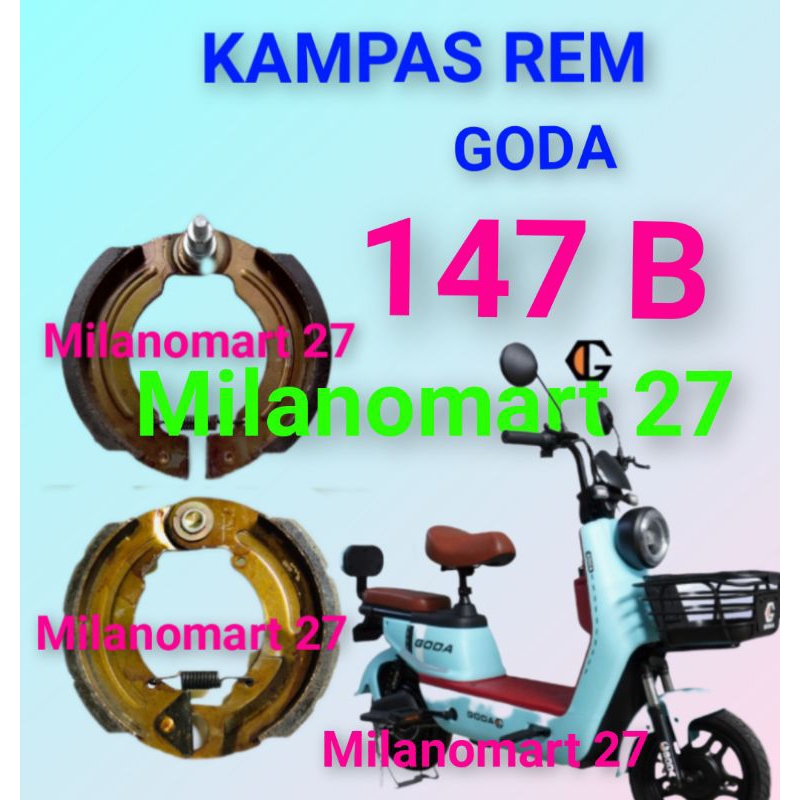kampas rem goda 147b kampas rem sepeda listrik goda 147B