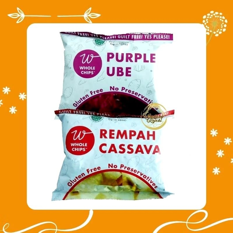 

WHOLE CHIPS 15GR KERIPIK UBI NON MSG KERIPIK SINGKONG NON MSG CEMILAN SEHAT SNACK SEHAT KRIPIK ANAK MPASI REMPAH CASSAVA WHOLE CHIPS