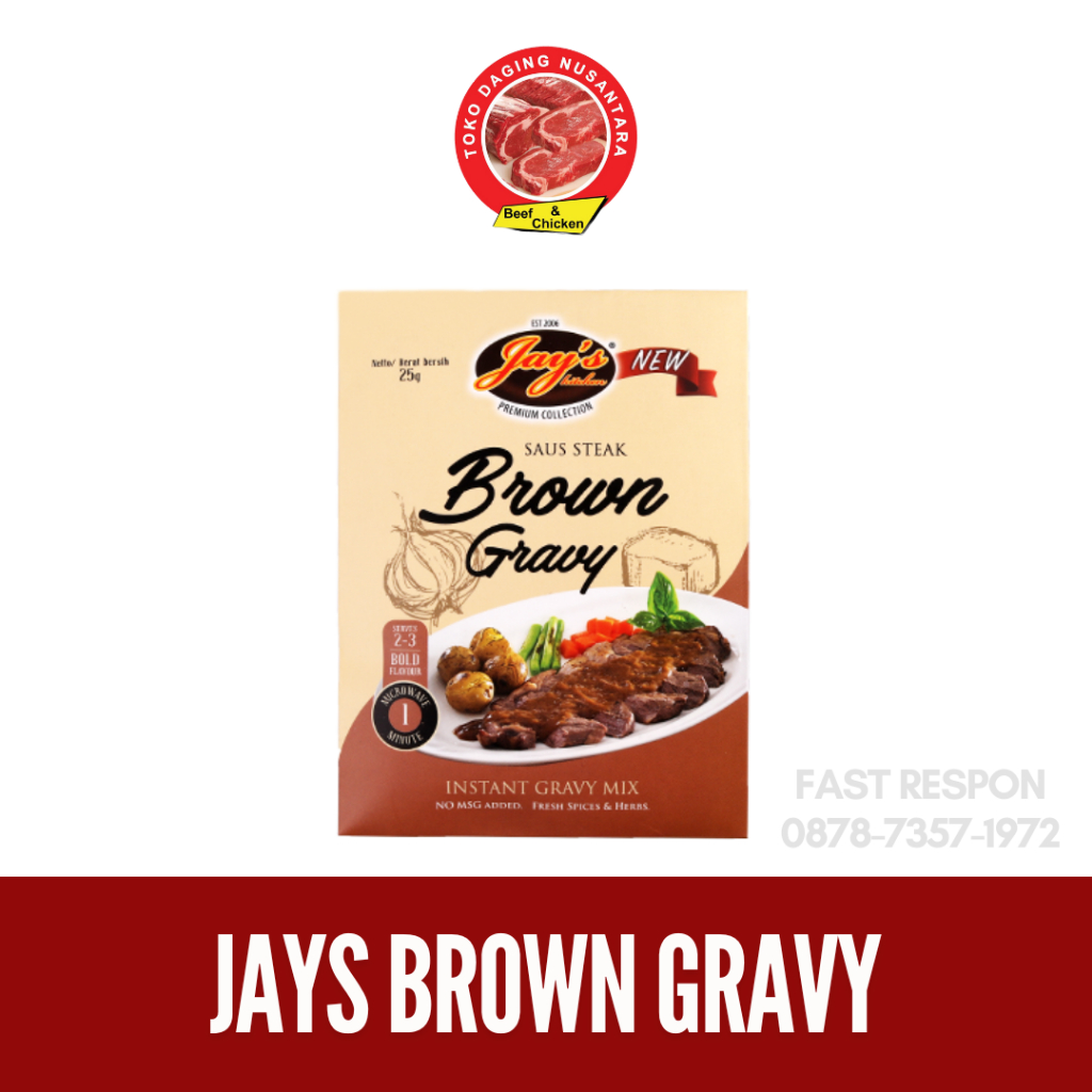 

Jays Sauce Steak Brown Gravy / Saus Steak Brown 25 Gram