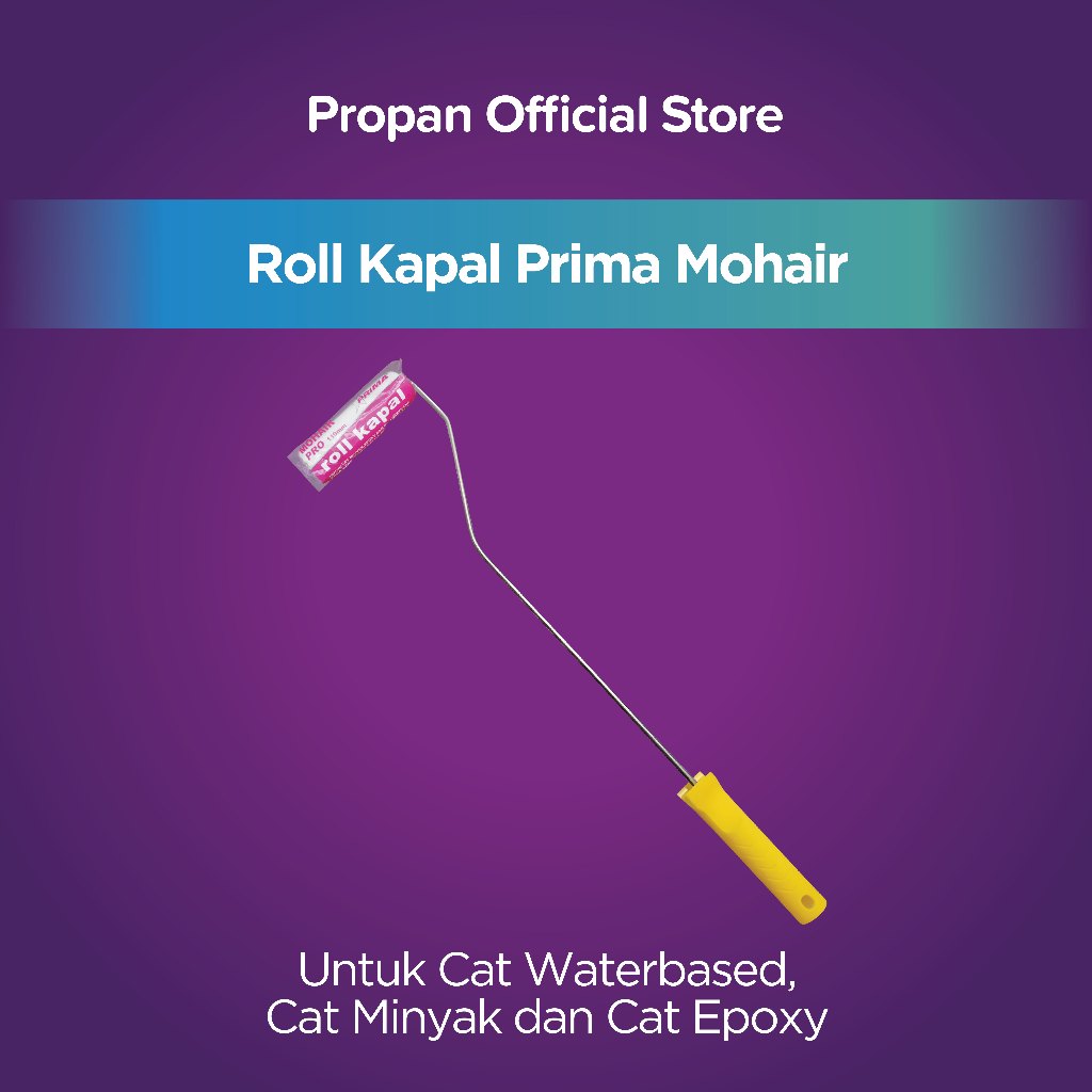 Roll Kapal Prima Mohair Roller untuk Cat Epoxy & Cat Waterbased
