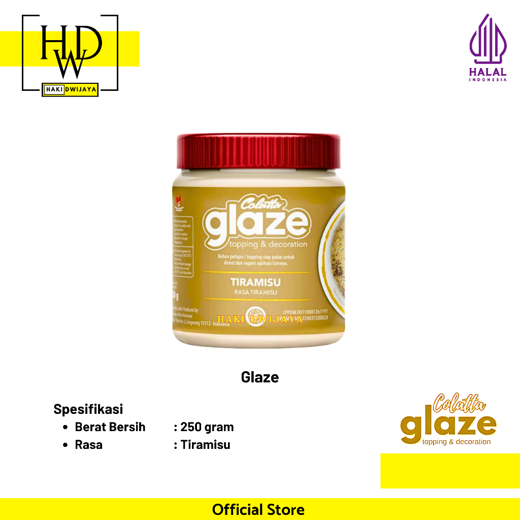 

[250gr] Colatta Glaze Topping, Dipping, Decoration, & Filling Rasa Tiramisu