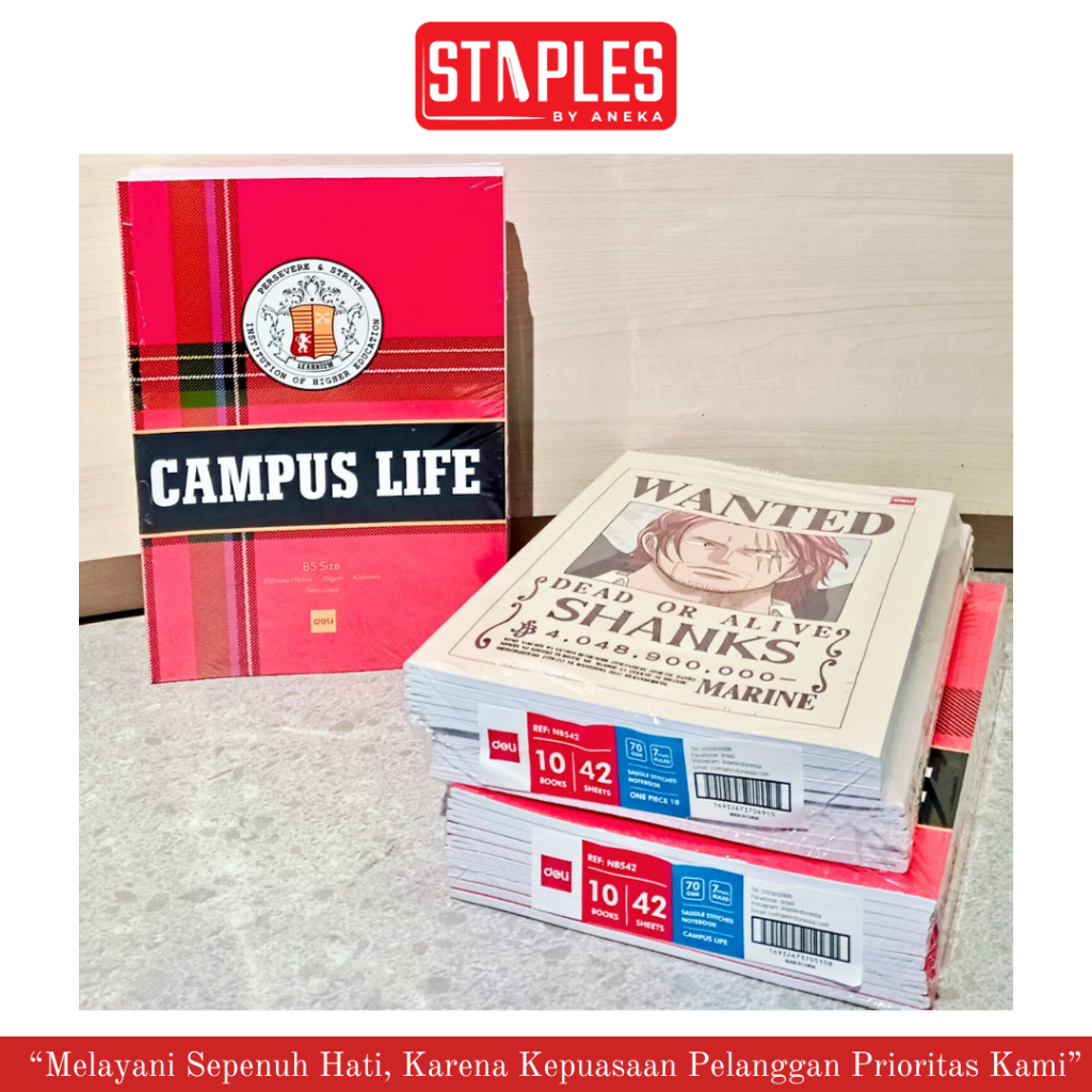 

Deli Buku Tulis Boxy 42 Lembar (PACK) / Buku Tulis Tebal Panjang