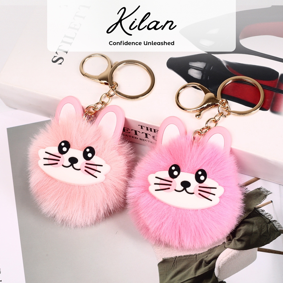 HUMAIRA Pom Pom Bulu Gantungan Tas Lucu Gantungan Kunci Pompom Imut - CC039