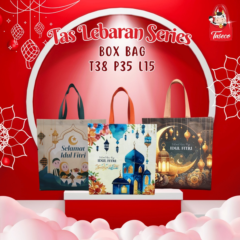 

[INSTAN LANGSUNG KIRIM] TASECO Goodie Bag Lebaran Laminasi Jumbo |Tas Hampers Idul Fitri Tas Hantaran Lebaran Jumbo | Tas Parcel Lebaran 38x35x15