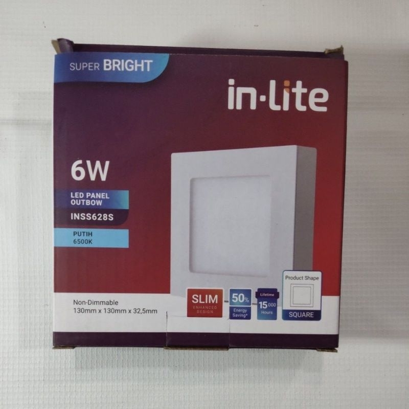 Lampu PANEL DOWNLIGHT OUTBOW in-Lite 6 Watt kotak