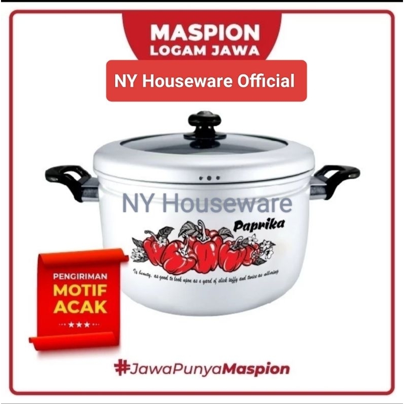 [NY] PancaGuna 45 Cm Maspion / Panci Kukus + Kaca / Panci Serbaguna