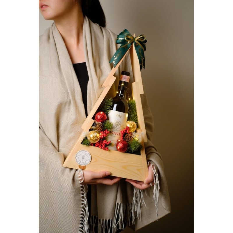 

Hamper model pohon natal/ box kayu/box hampers