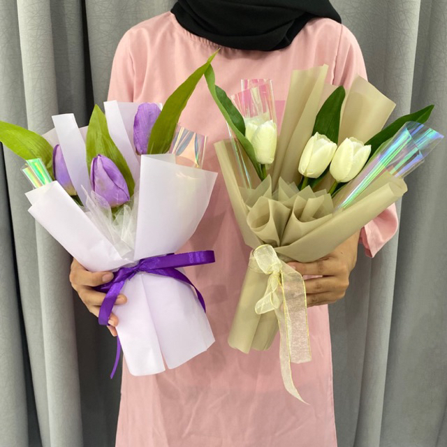 buket bunga (tulip 3) buket bunga murah | buket bunga palsu | bouquet bunga | bouquet bunga murah | 