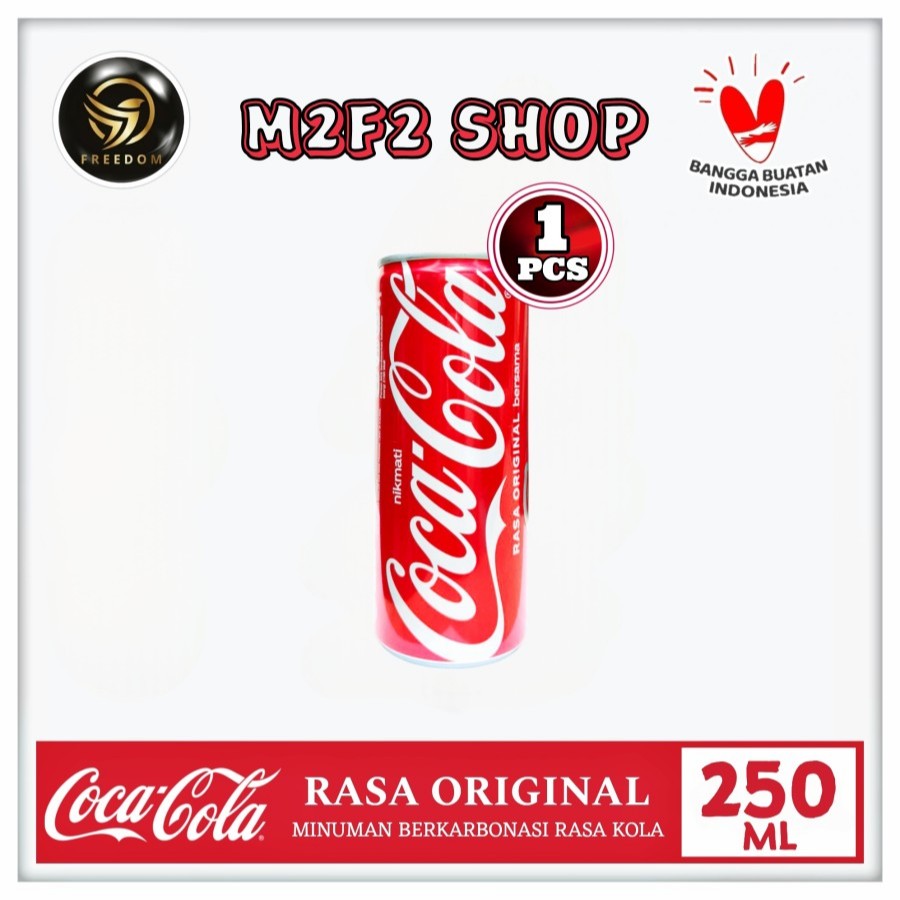 Coca Cola Minuman Bersoda Kaleng | Can - 250 ml (Kemasan Satuan)