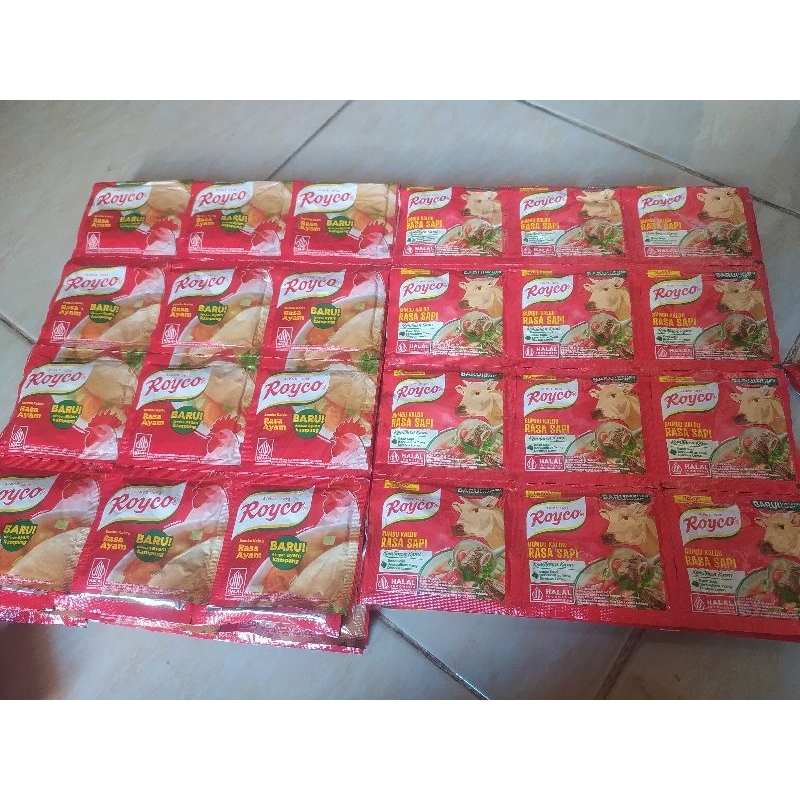 

Royco bumbu kaldu 8g, sapi & ayam isi12