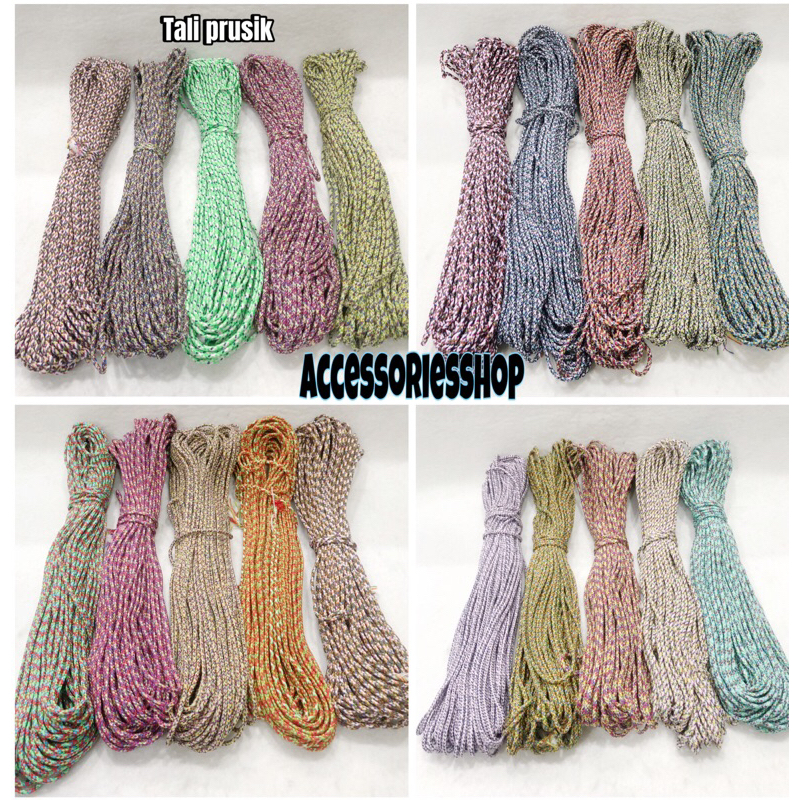

Tali prusik 2mm/tali gunung/krusik untuk accessories/tali untuk kalung bahan masker(-+25meter)