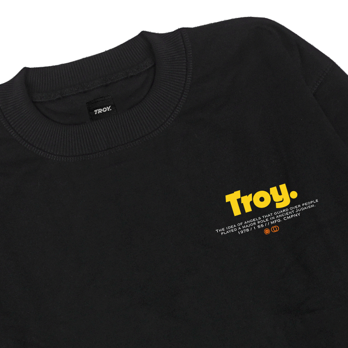 Troy Company Sweater Crewneck Black Yellow Idea - Sweater Sweatshirt Hitam SW 3092