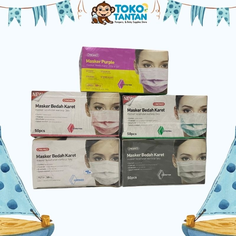 Masker Bedah Karet Medis Earloop Onemed