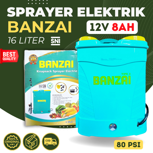 Sprayer BANZAI Elektrik 16 Liter | Tangki Semprot Gendong