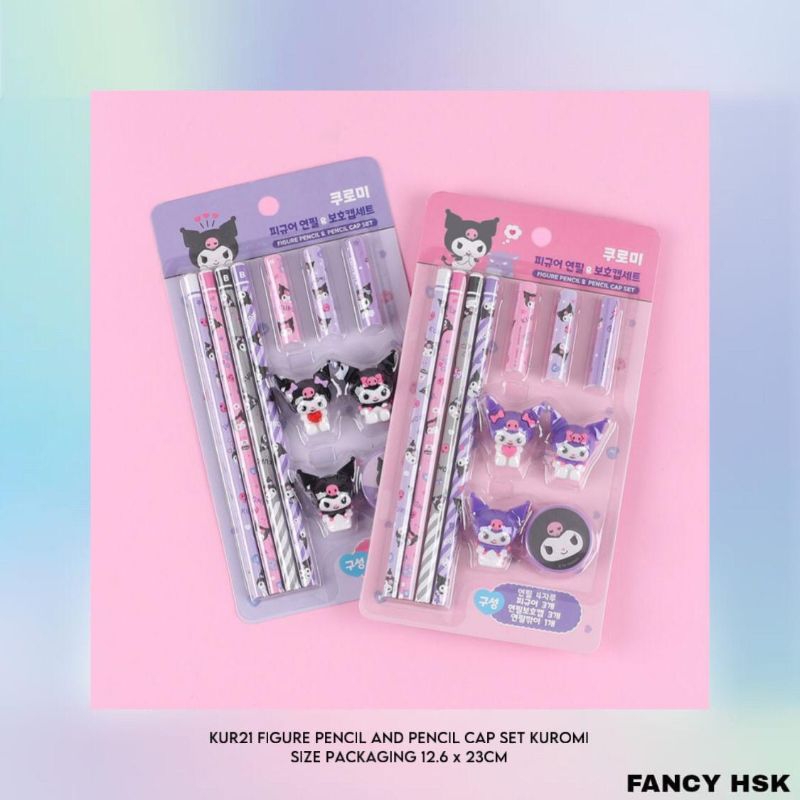

KOREA FIGURE PENCIL AND PENCIL CAP SET KUROMI KUR21
