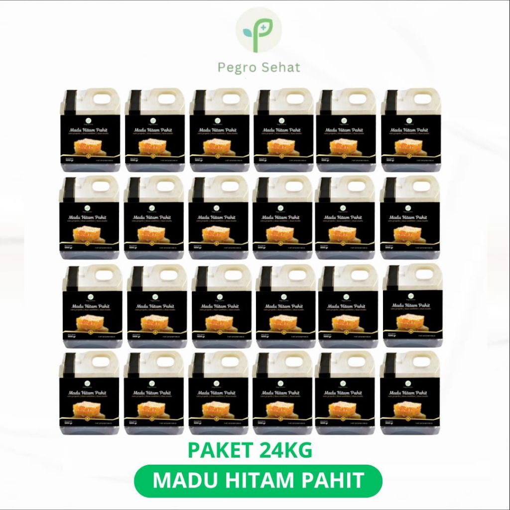 

Pegro Sehat Madu Super Hitam Pahit 24kg - Madu Herbal Premium plus Sambiloto Propolis Daun Insulin