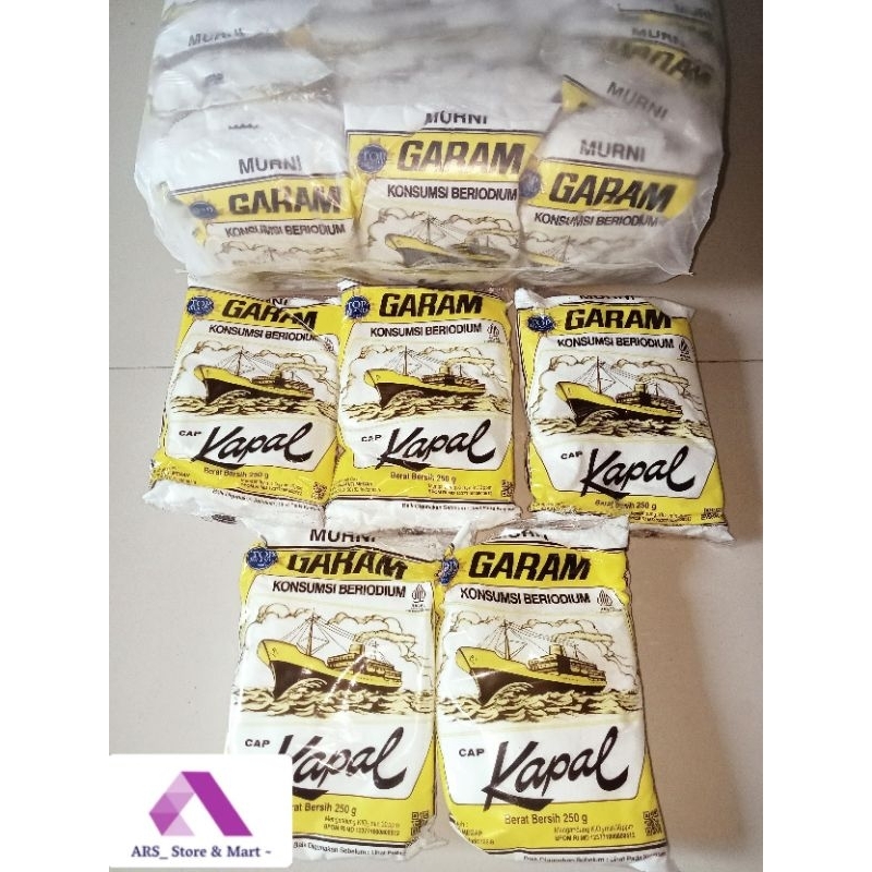 

ARS_ Store & Mart ~ Garam Kapal 250gr Original ASLI 5pcs