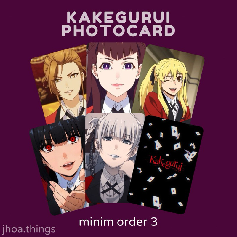[UNOFFICIAL] PHOTOCARD KAKEGURUI ANIME MANGA JAPANESE CARTOON ICON SAYAKA IGARADHI YUMEKO JABAMI MAR