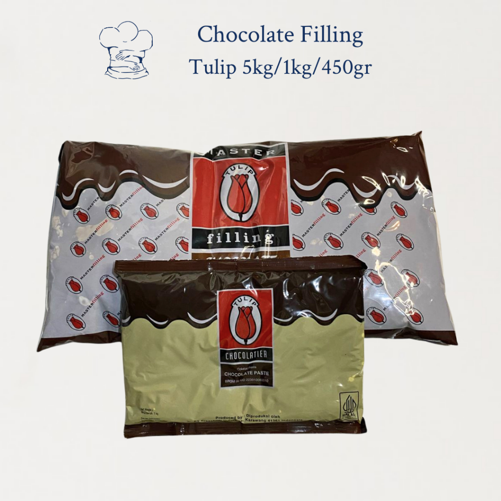 

Tulip Filling Dark Chocolate 1kg/5kg – Selai Siap Pakai untuk Pastry | Filling Cokelat Tulip