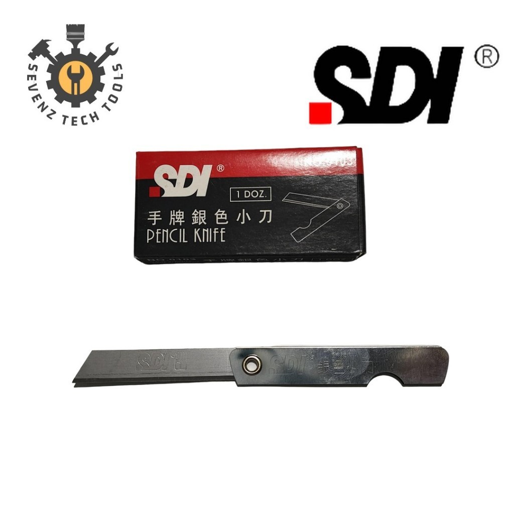 [1KOTAK]PISAU LIPAT SDI/PENCIL KNIFE/PISAU SILET SUPER TAJAM SDI 0103 [12PCS]