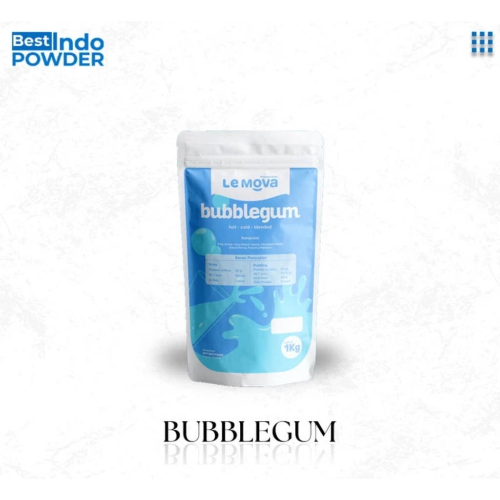 

BUBUK PERMEN KARET LEMOVA / POWDER BUBBLEGUM / BUBUK MINUMAN 1Kg