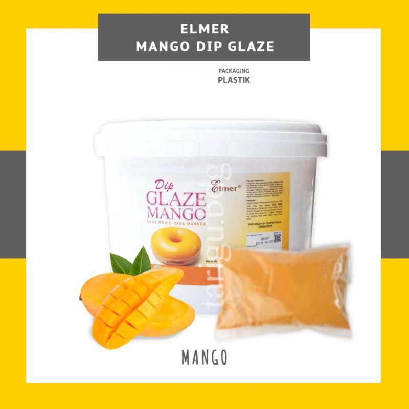 

Elmer Dip glaze Mango 200 gram selai olesan topping donat cake kue