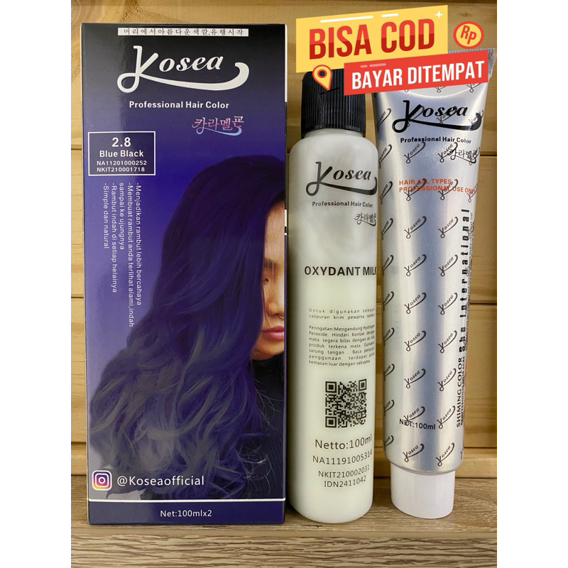 kosea cat rambut/pewarna rambut/hair collor/cat rambut 100x2 ml
