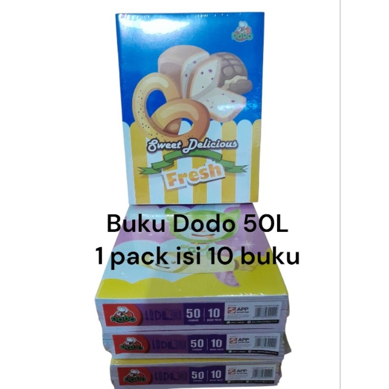 

Buku tulis Dodo 50 lembar(1 pack isi 10 buku)