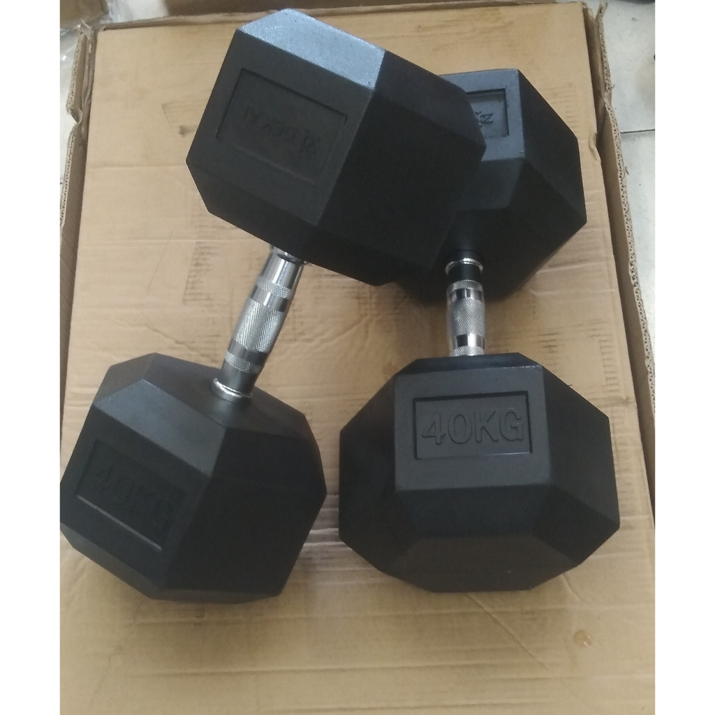 "Jual Produk Dumbell Rubber Hexa Hexagon Dumbell Hexagonal 7 KG - 12,5 KG DEKAI ''
