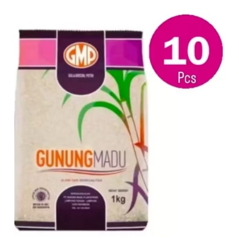 

(10Kg) Gula Pasir Gunung Madu GMP Kemasan 1 Paket isi 10 Bungkus ( 10 Kg )