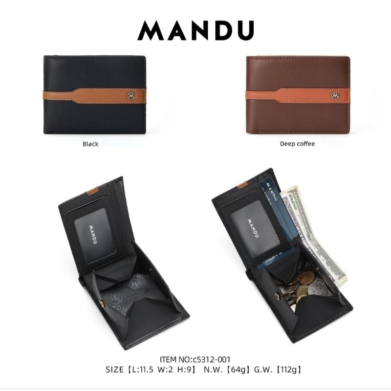 DWAROENGQ - Dompet Lipat Pendek Pria Ori Mandu 5312-001 RFID