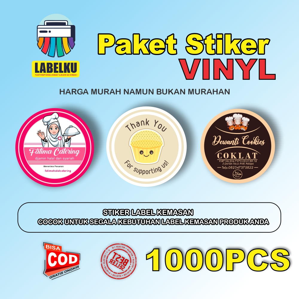 

Paket Stiker Vinyl 1000PCS Plus Cutting