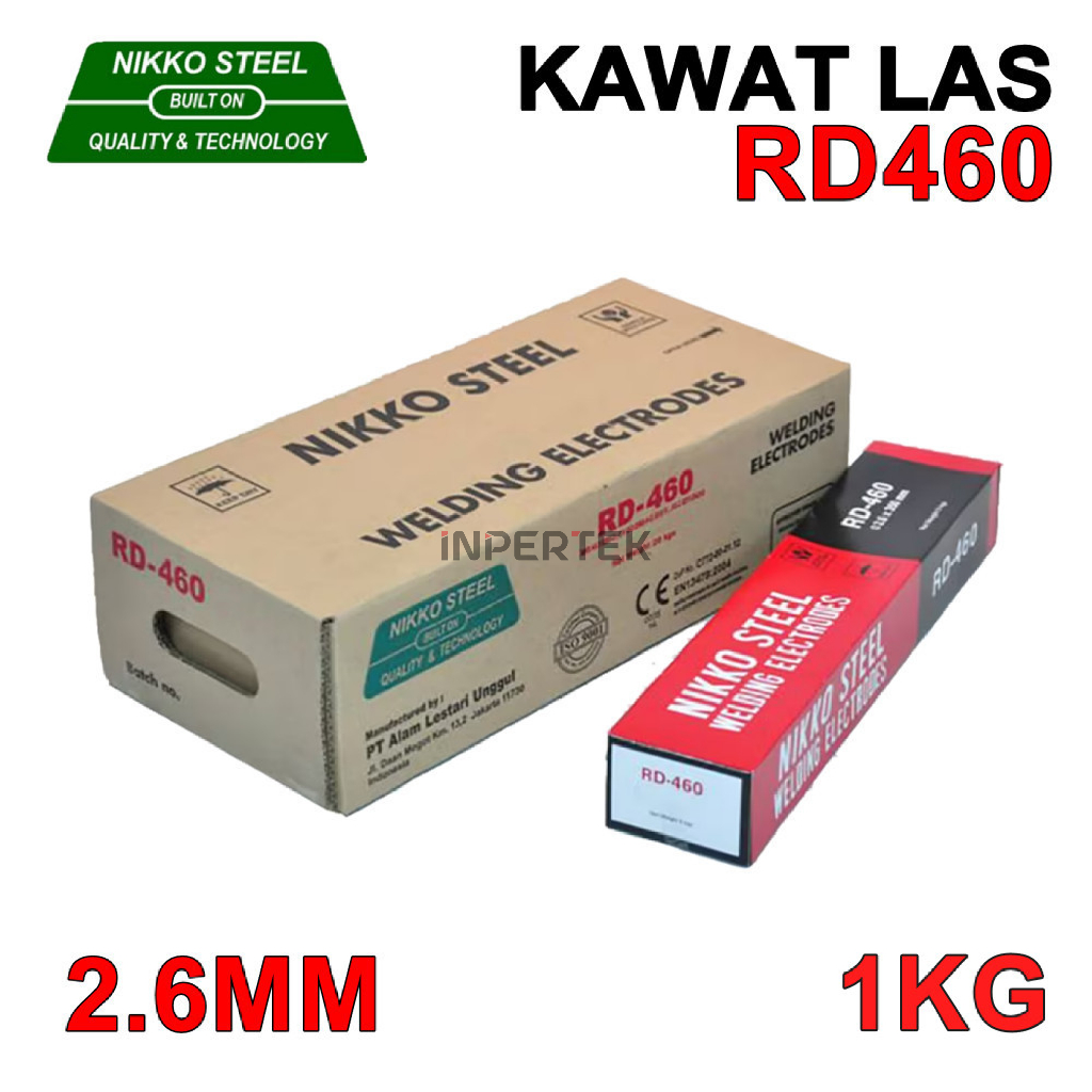 Kawat Las RD460 2.6mm NIKKO STEEL Elektroda RD 460 2.6 mm Welding Listrik 2.6 X 350 Kemasan Per 1KG
