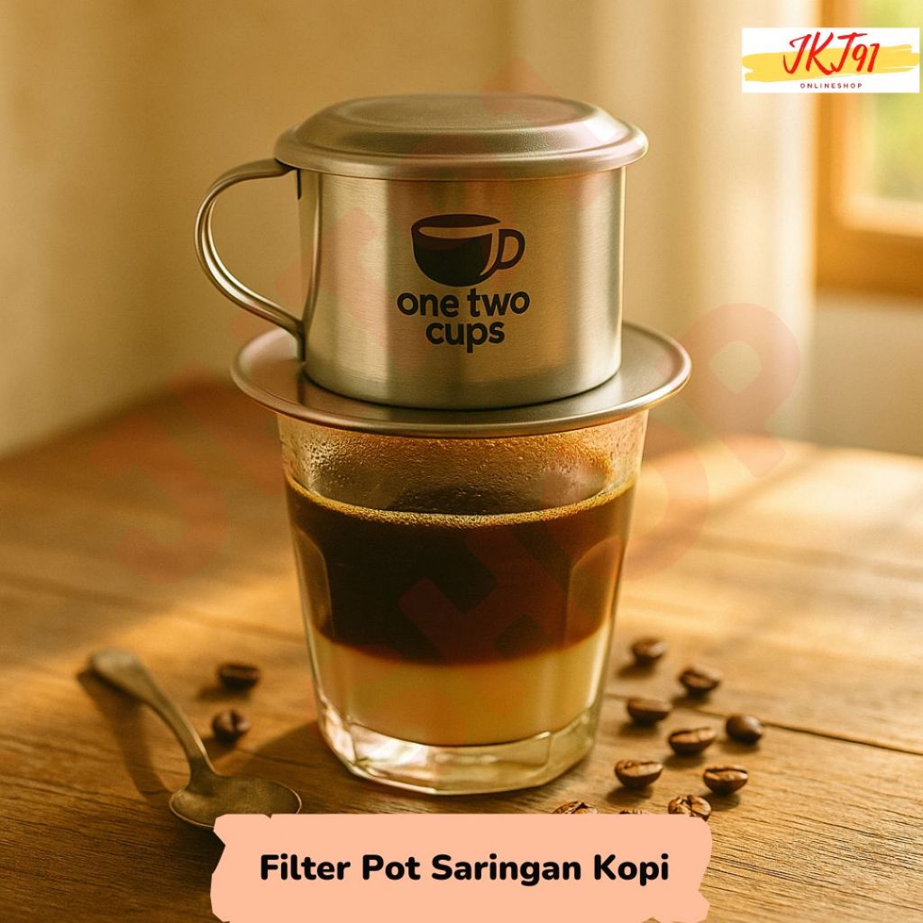 Saringan Kopi-Vietnam Drip-Filter Kopi-Pot Penyaring Kopi Tanpa Ampas Stainless Steel