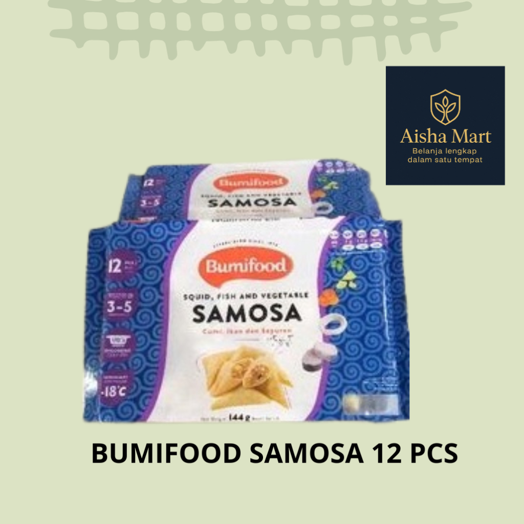 

Bumifood Samosa 12 pcs - Camilan Frozen Isi Sayuran dan Daging Praktis Siap Goreng