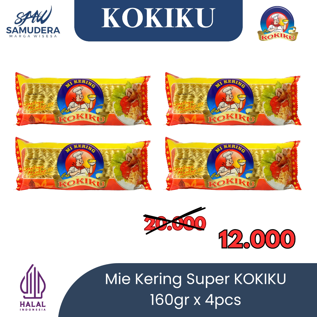 

[PROMO] Bundling Mie Kering KOKIKU (160gr × 4pcs)