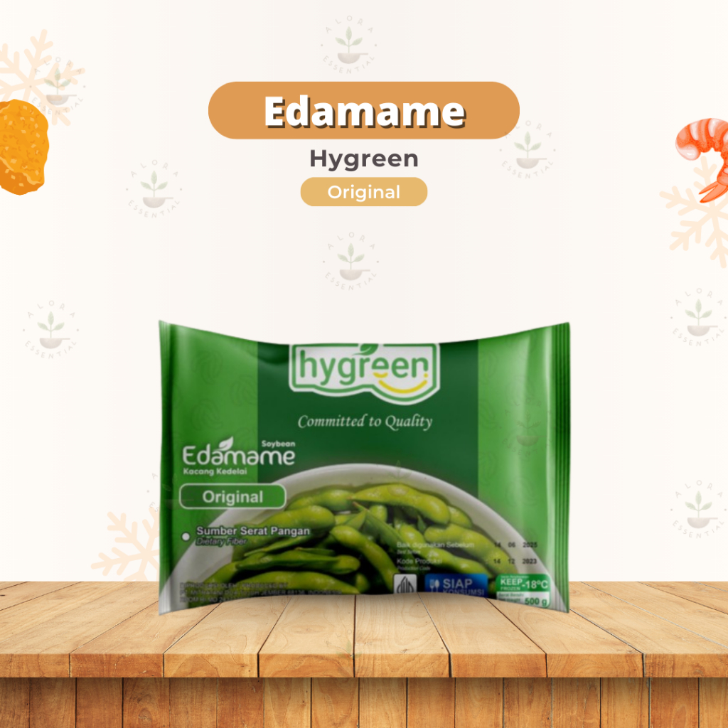 

Hygreen Mitratani Edamame Original Frozen 500 gram - Edamame - Kacang Kedelai Jepang - Kacang Soya - Hygreen Edamame Frozen