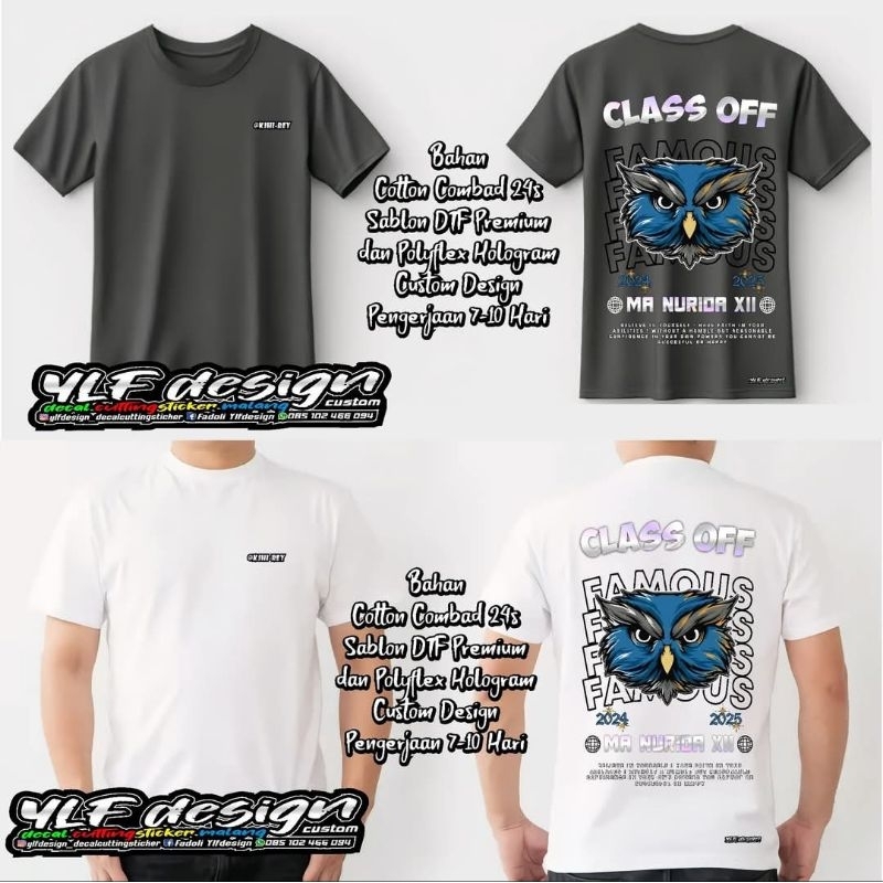 SABLON KAOS CUSTOM SABLON PLASTISOL SABLON DTF SABLON KAOS GROSIR BORONGAN (bahan katun combad premi