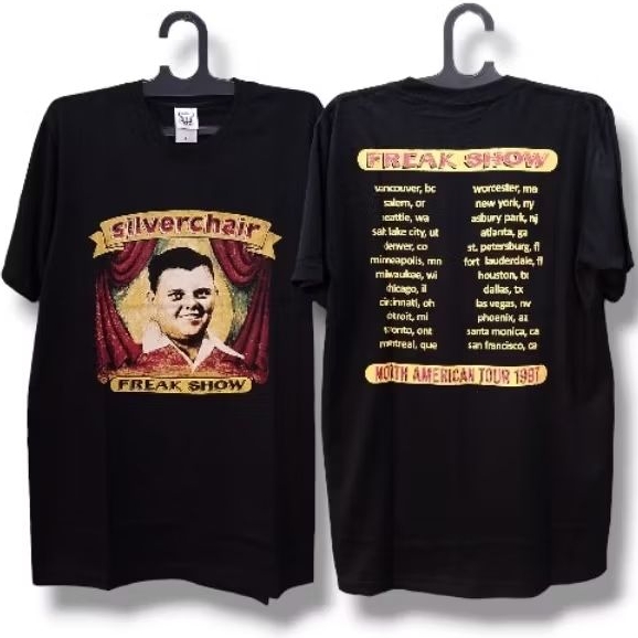 kaos SILVERCHAIR |built up 24s tanpa jahitan samping