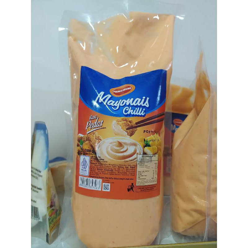 

mayonaise chili prima agung 1kg mayonaise pedas