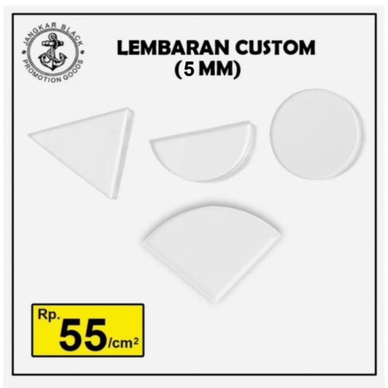 

Akrilik Acrylic 5mm Custom Potongan khusus Bebas