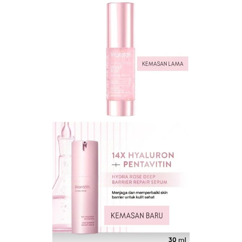 WARDAH HYDRA ROSE 14X HYALURON PENTAVITIN DEEP BARRIER REPAIR SERUM